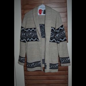 Urban Outfitters Ecote Beige Geometric Cardigan